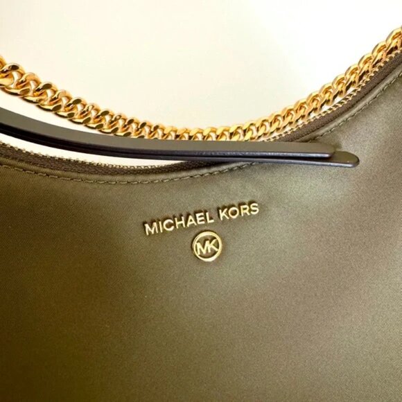 Michael Kors Jet Set Charm Chain Nylon Crossbody/Pouchette Shoulder Bag - Picture 6 of 8